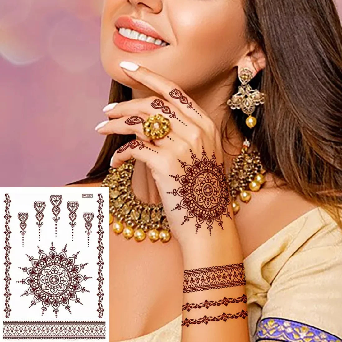 Mehndi Stickers PACK OF 6