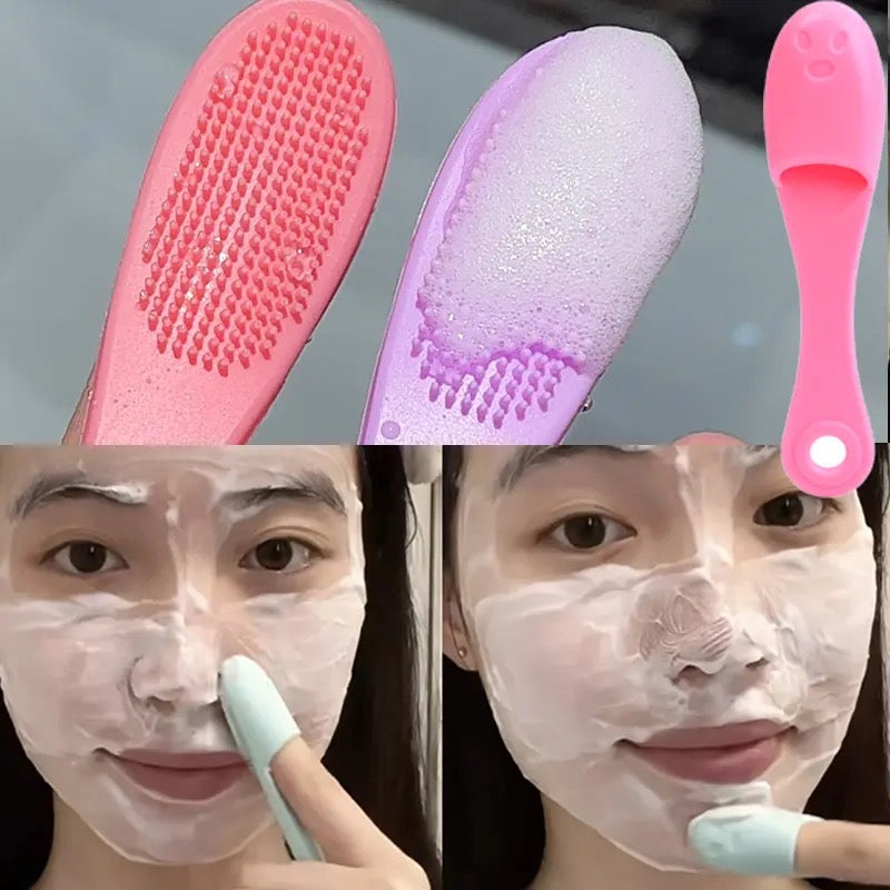 2 in 1 Silicone Nose Finger Brush buy 1 get 1 free😍