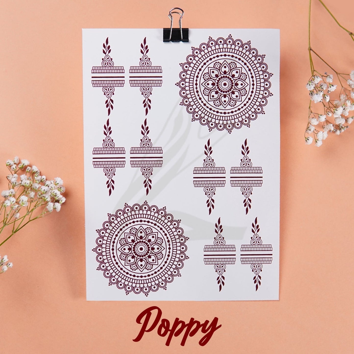 Mehndi Stickers PACK OF 6
